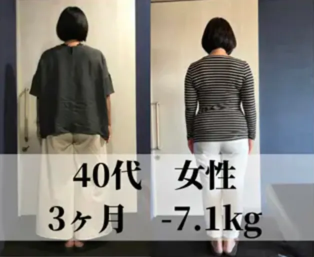 ダイエットに成功した女性のビフォーアフター