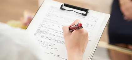 カウンセリングシートの記入