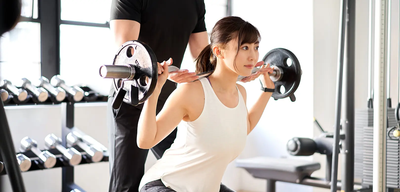 トレーニング中の女性