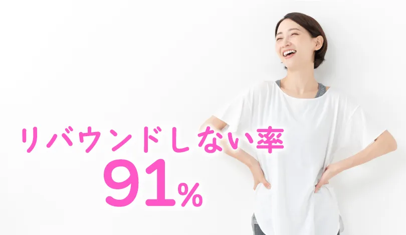 リバウンドしない率９１％