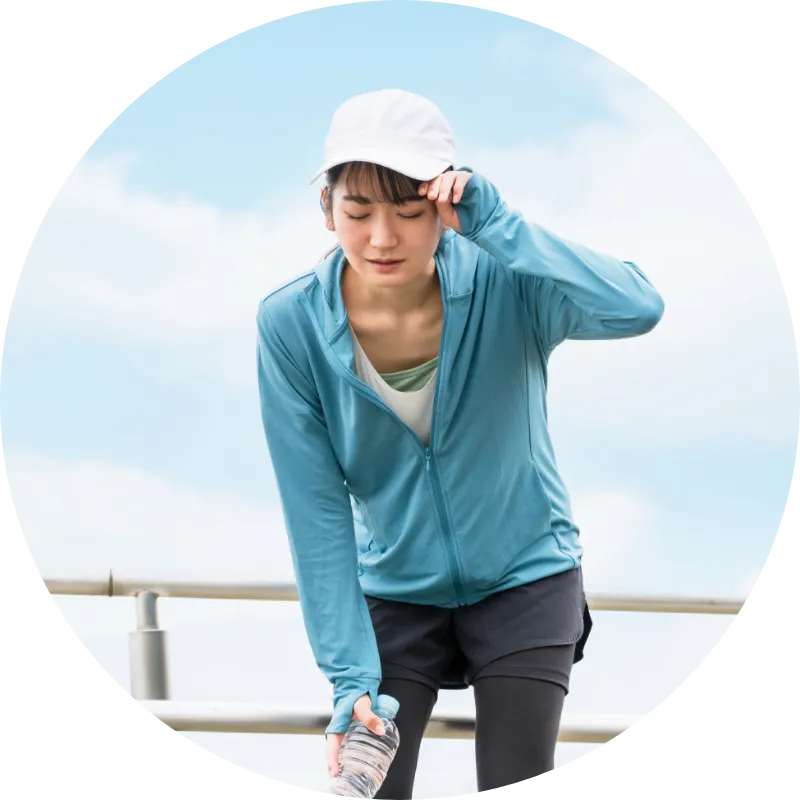 運動する女性
